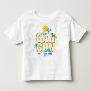 Camiseta Infantil Cancun Summer Vacing Beach Palm Trees Custom T-S