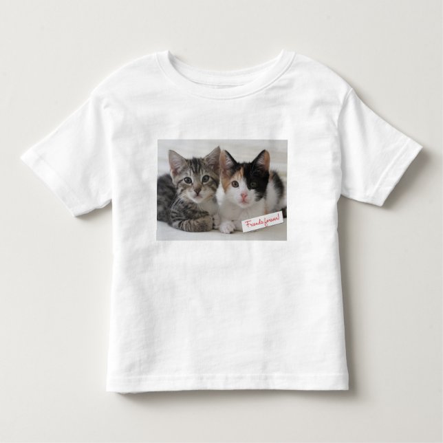 Camiseta Infantil Caneca dos gatinhos dos melhores amigos (Frente)