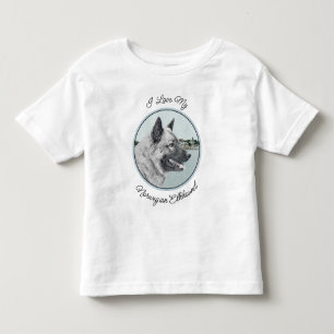 Camiseta Infantil Cão de Caça Norueguês no Village Painting - Arte C
