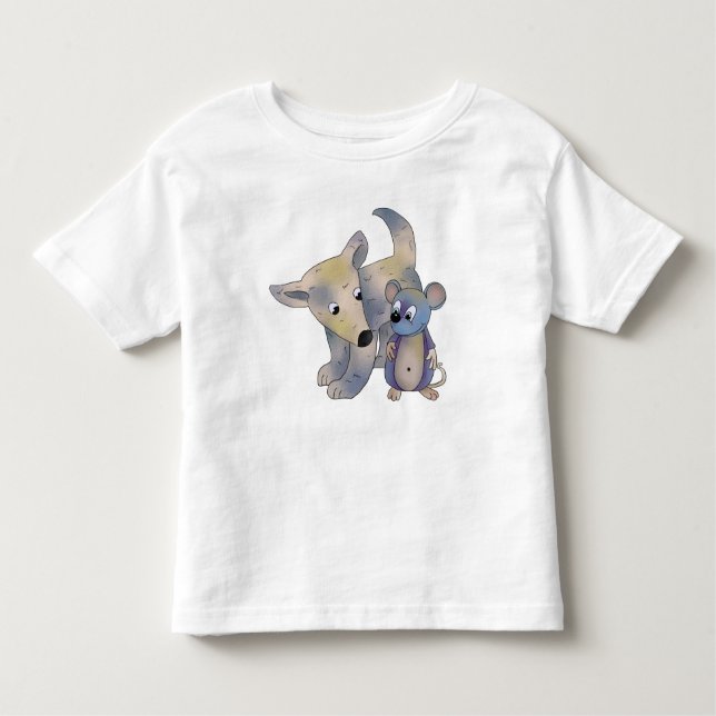 Camiseta Infantil Cão e rato (Frente)