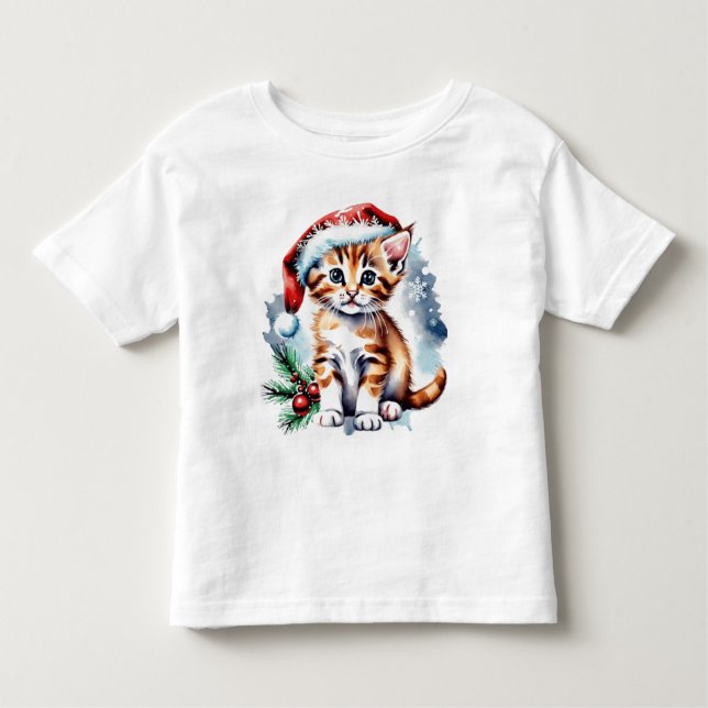 Camiseta Infantil Cãozinho bonitinho de Natal (Frente)