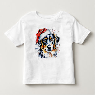Camiseta Infantil Cãozinho bonitinho de Natal