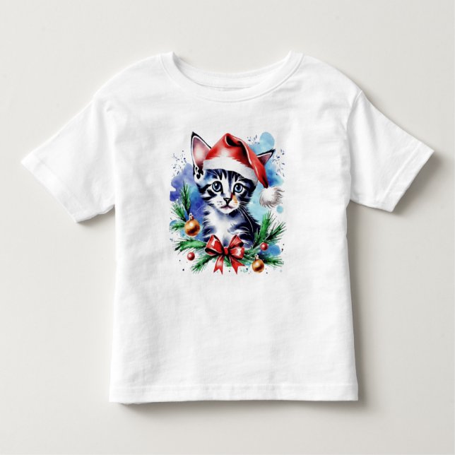 Camiseta Infantil Cãozinho bonitinho de Natal (Frente)