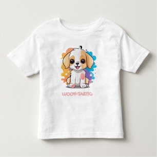 Camiseta Infantil Cãozinho com manchas coloridas