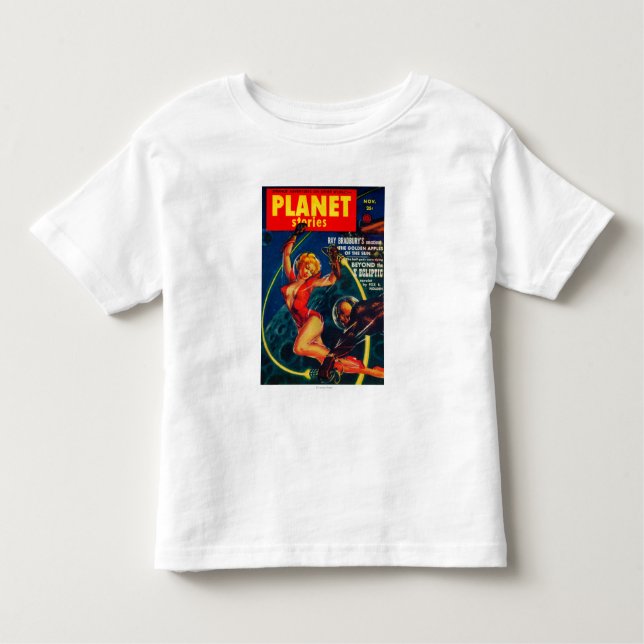Camiseta Infantil Capa de revista 2 das histórias do planeta (Frente)