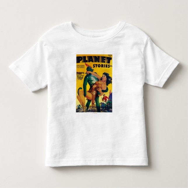 Camiseta Infantil Capa de revista 4 das histórias do planeta (Frente)