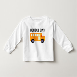 Camiseta Infantil Capa longa do miúdo bonito do dia escolar do auto