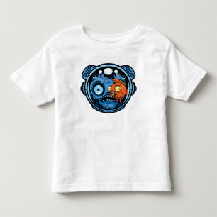Camiseta Infantil Capacete do Astronauta Fishbowl Zombie