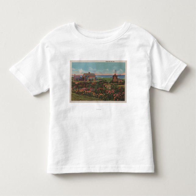 Camiseta Infantil Cape Cod, MassachusettsHomes pela opinião do mar (Frente)