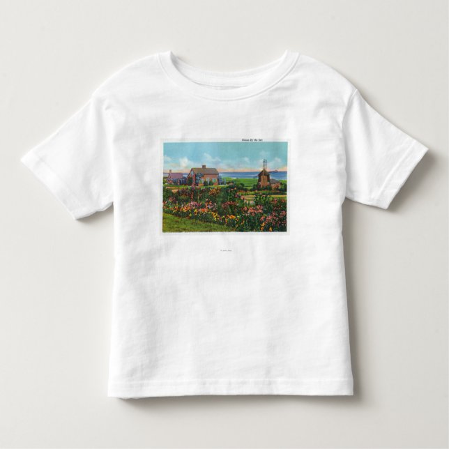 Camiseta Infantil Cape Cod, MassachusettsView das casas pelo (Frente)