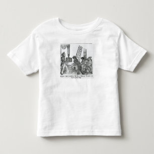 Camiseta Infantil Capitão Avery que recebe três caixas do tesouro