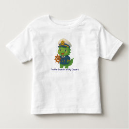Camiseta Infantil Capitão de Navio Fofo Dinossauro – Trabalhos de Di