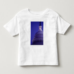 Camiseta Infantil Capitol dos EUA ao anoitecer com luz no domo ativa
