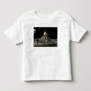 Camiseta Infantil Capitulação do artista de uma nave espacial nova