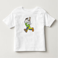 Caprino como Batsman com morcego de críquete