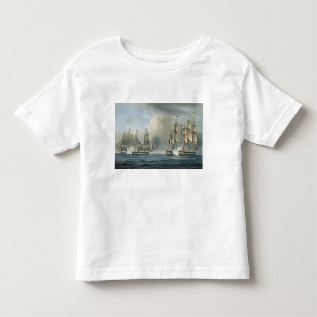 Camiseta Infantil Captação do Pomone por HMS Arethusa fora de Cuba (Frente)