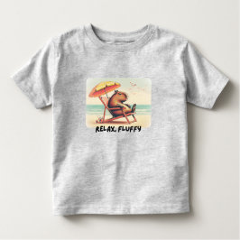 Camiseta Infantil Capybara at beach says: Relax, Fluffy