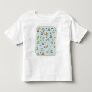 Camiseta Infantil Capybara e padrão de cogumelos