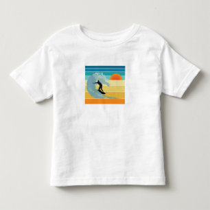 Camiseta Infantil Cara de Surfista Pôr do Sol Vintage