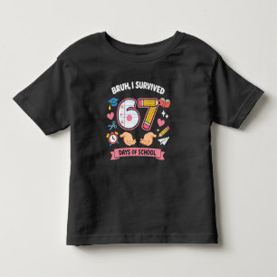 Camiseta Infantil Cara, eu sobrevivi 67 dias de aula