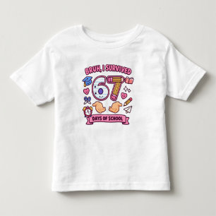 Camiseta Infantil Cara, eu sobrevivi 67 dias de aula