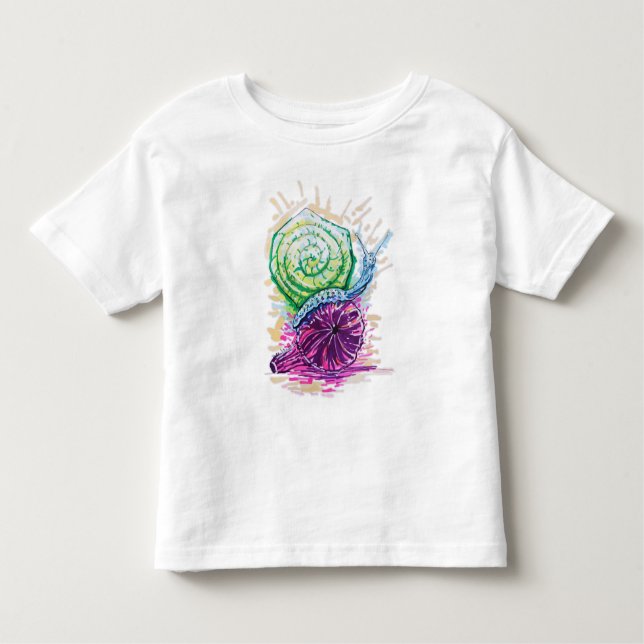 Camiseta Infantil Caracol na Fig colorido (Frente)