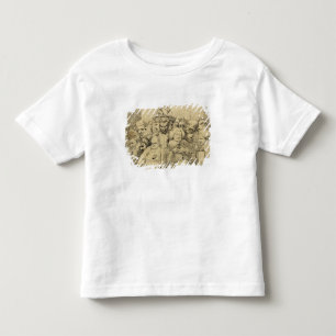Camiseta Infantil Caráteres literários montados em torno do medalh