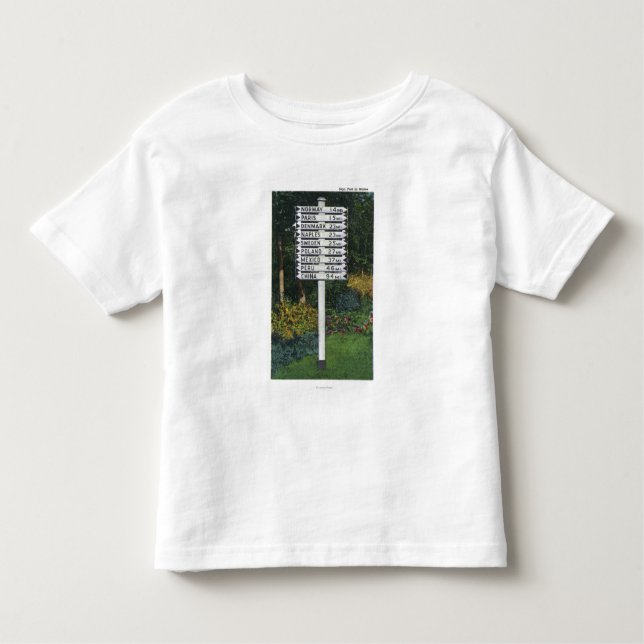 Camiseta Infantil Cargo de sinal do marcador da milha (Frente)