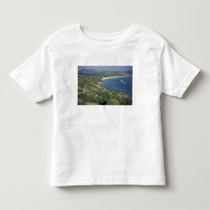 Camiseta Infantil Caribe, Índias Ocidentais, Santa Lúcia. Vista de
