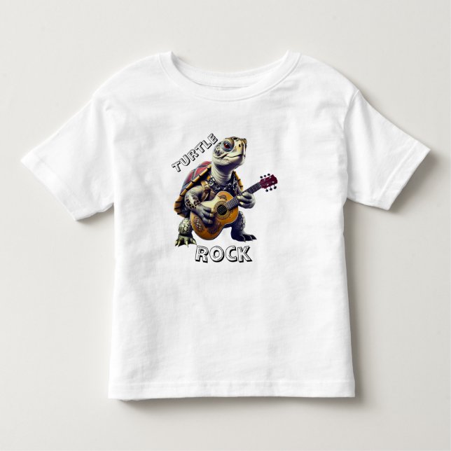 Camiseta Infantil Caricatura de Cartografia de Tartaruga Animal (Frente)