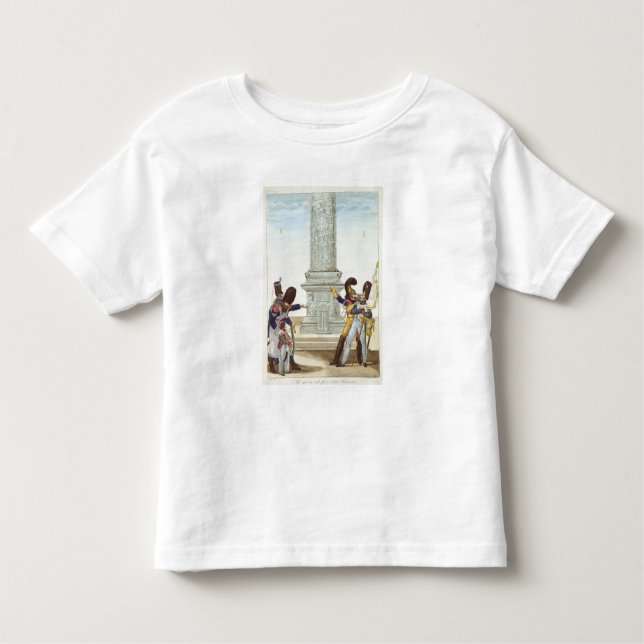 Camiseta Infantil caricatura dos soldados no Colonne Vendome (Frente)