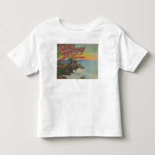 Camiseta Infantil Carmel, Monterey, & bosque pacífico, CA - boas