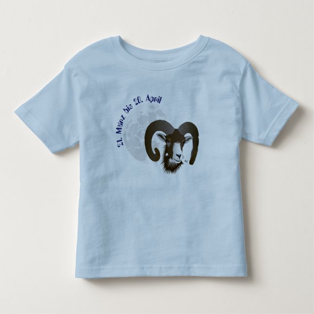 Camiseta Infantil Carneiro - Tierkreiszeichen alpargata (Frente)