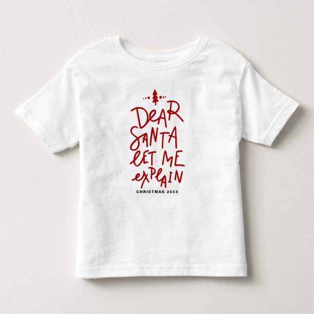 Camiseta Infantil Caros Papais noeis, Deixem-me explicar o Natal (Frente)