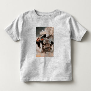 Camiseta Infantil Carro contra o trem por William Harnden adoptivo