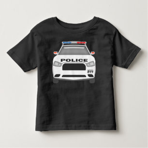 Camiseta Infantil Carro da Polícia 911Brinquedos e Garotas
