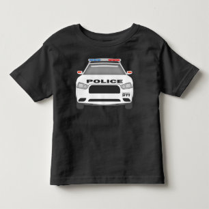 Camiseta Infantil Carro da Polícia 911Meninos e Meninas Bebês