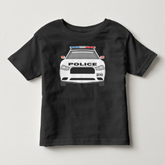 Camiseta Infantil Carro da Polícia 911Meninos e Meninas Bebês
