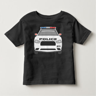 Camiseta Infantil Carro da Polícia 911Meninos e Meninas de Berçário