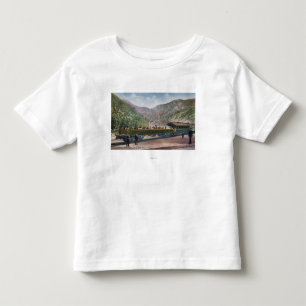 Camiseta Infantil Carro de estrada de ferro da observação