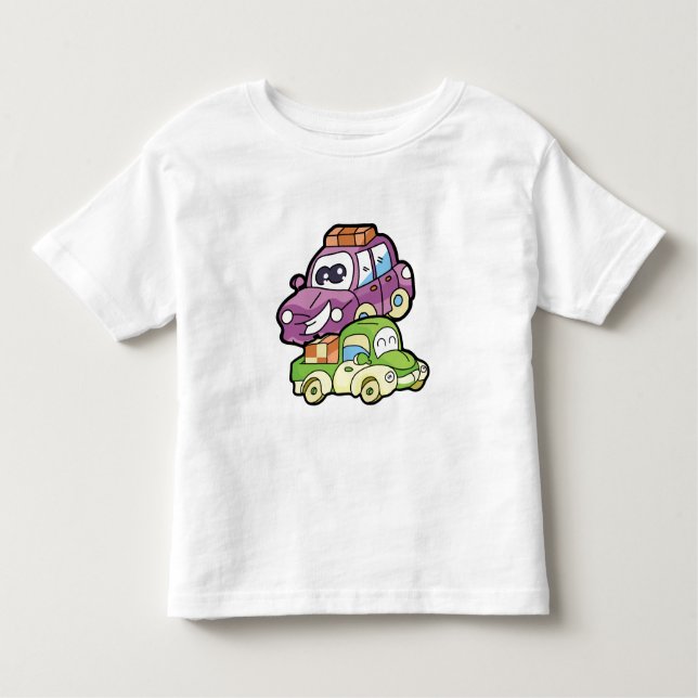 Camiseta Infantil Carro e caminhão de sorriso (Frente)