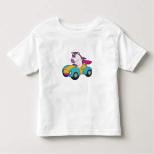 Camiseta Infantil Carro Unicorn