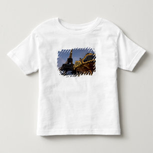 Camiseta Infantil Carrossel pela Torre Eiffel à noite,