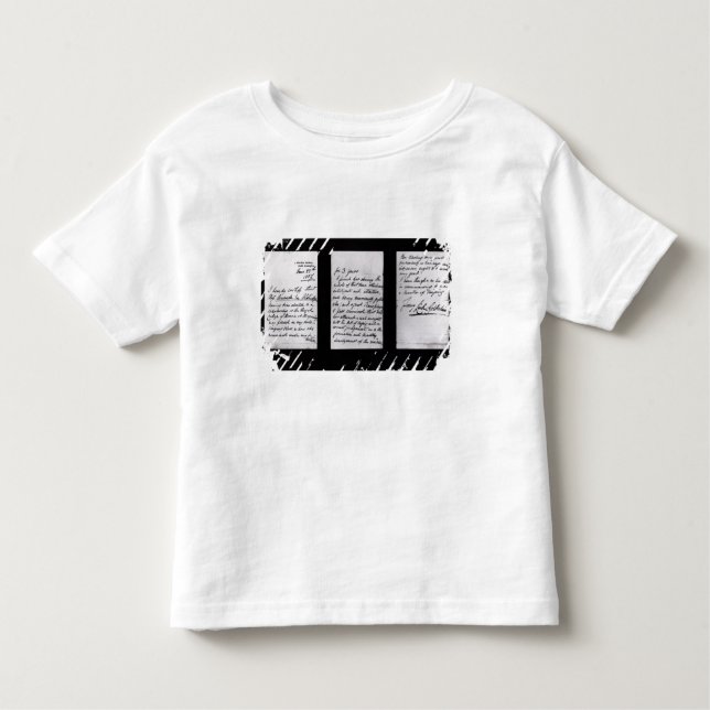 Camiseta Infantil Carta assinada, 1887 (caneta e tinta no papel) (f/ (Frente)