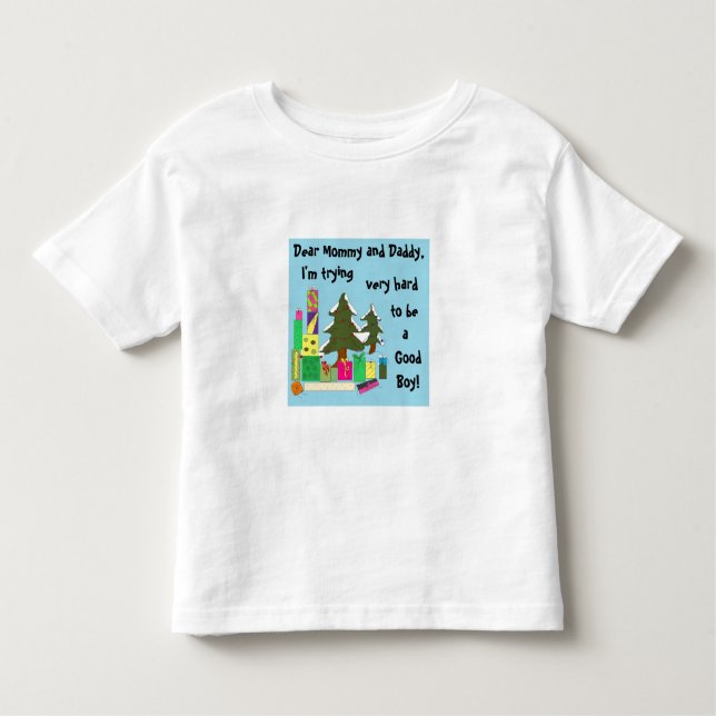 Camiseta Infantil Carta de Natal (Frente)