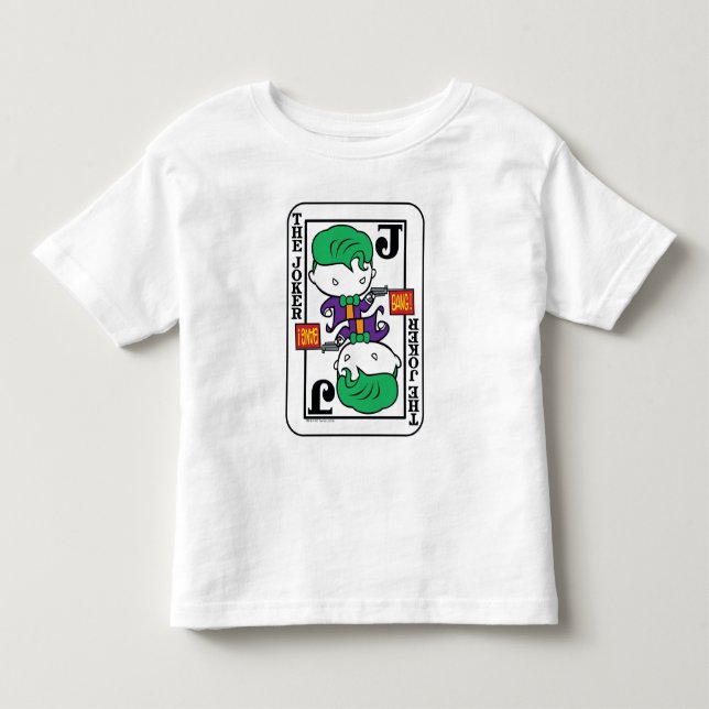 Camiseta Infantil Cartão de Reprodução de Joker Chibi (Frente)