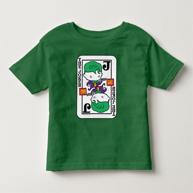 Camiseta Infantil Cartão de Reprodução de Joker Chibi (Frente)