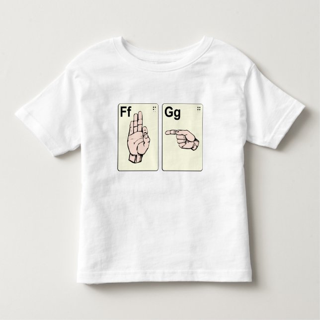 Camiseta Infantil Cartões flash sujos do linguagem gestual (Frente)