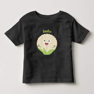 Camiseta Infantil Cartografia de couve-flor-branca 