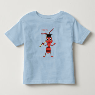 Camiseta Infantil Cartografia de formiga vermelha e bonita
